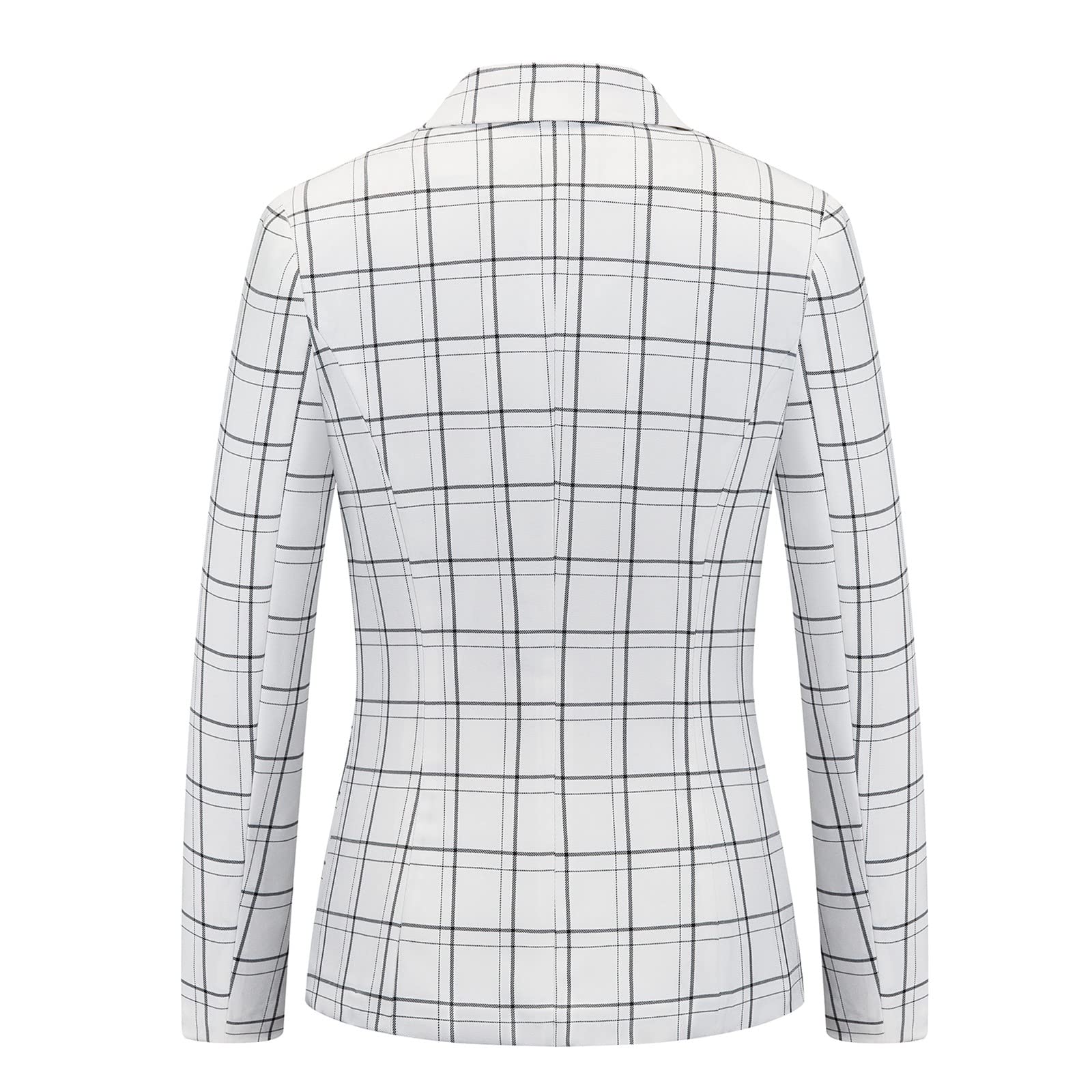 MODFUL Tuta da donna formale in 2 pezzi con pantaloni scozzesi elegante da ufficio classico per donna UK