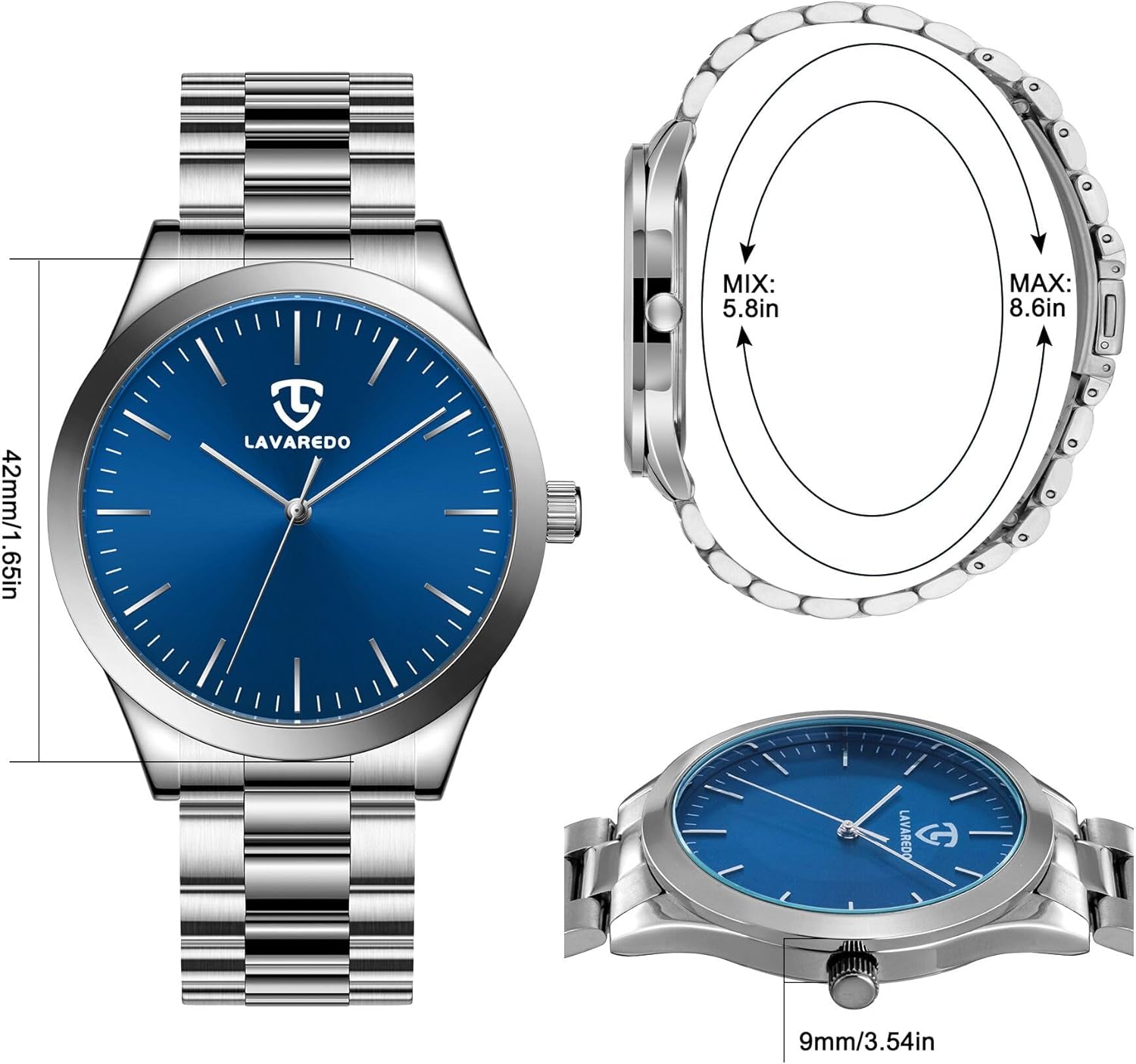 Mens Watch, Minimalist Fashion Watches for Men Waterproof Quartz Watch – Business Dress Men's Stainless Steel Watch - Best Gift for Men - Image 6