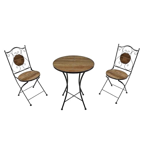 AXI Amélie Ensemble Bistrot Mosaïque Aspect Bois de Grange