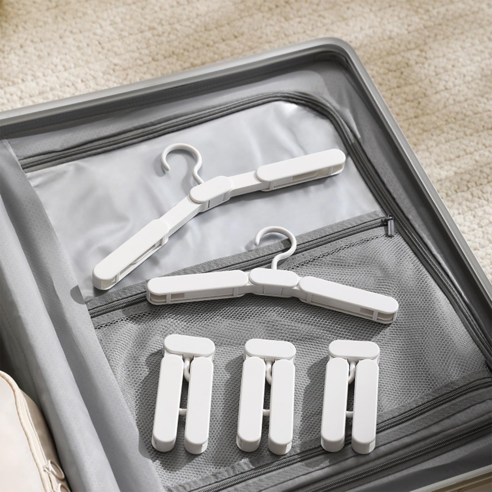 Percha de ropa portátil de viaje, compacta para ropa, plegable, ideal para viajes de negocios y vacaciones