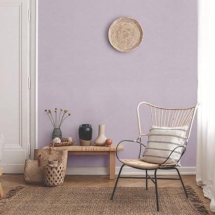 Amazon 特厚手 壁紙シール はがせる 壁紙 無地 塗り壁調 ライトパープル 手厚 53cm 5m のり付き おしゃれ 簡単貼付 防水 防汚 Diy 賃貸ok はって剥がせる 壁紙