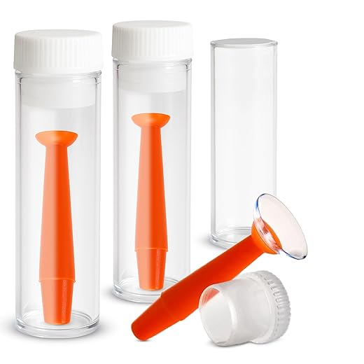Sports Vision's 3 Pieces Orange Contact Hard Lens Only Suction Holder Inserter/Remover Prosthetic Eyes & Scleral Lenses