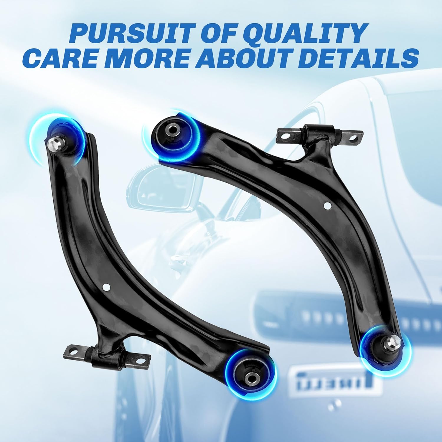 Suspension Front Control Arm Kit Compatible With 2008-2013 Nissan Rogue，2014-2015 Nissan Rogue Select Lower Control Arm, Sway Bar Link Front, Outer & Inner Tie Rod Ends