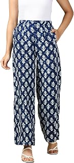 PYNK by Lux Cozi Women's Printed Relaxed Wide Leg Printed Casual Palazzo Price In India
