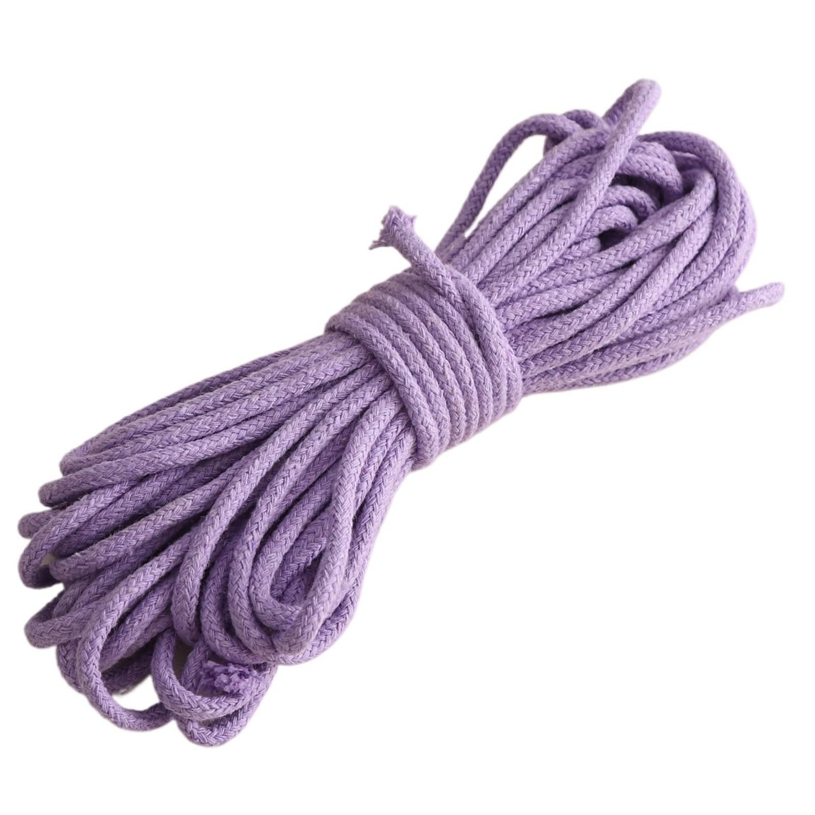 Cotton Macrame Cord 3.0mm 10m Braided Cotton Cord Multi-use Rope for DIY Tapestry Clothing Sewing Craft Projects Handicraft Home Supplies(Color12)