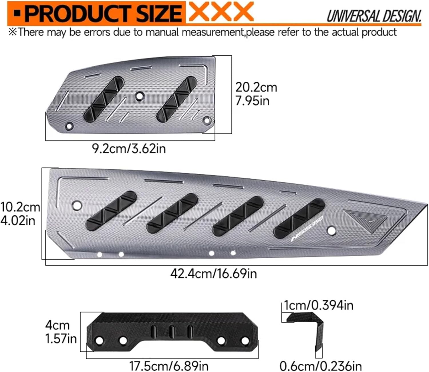 Compatible for Honda Motorcycle Footrest Footboard Step Footpad Pedal Plate Fit Forza350 NSS350 2018-2024(Black)