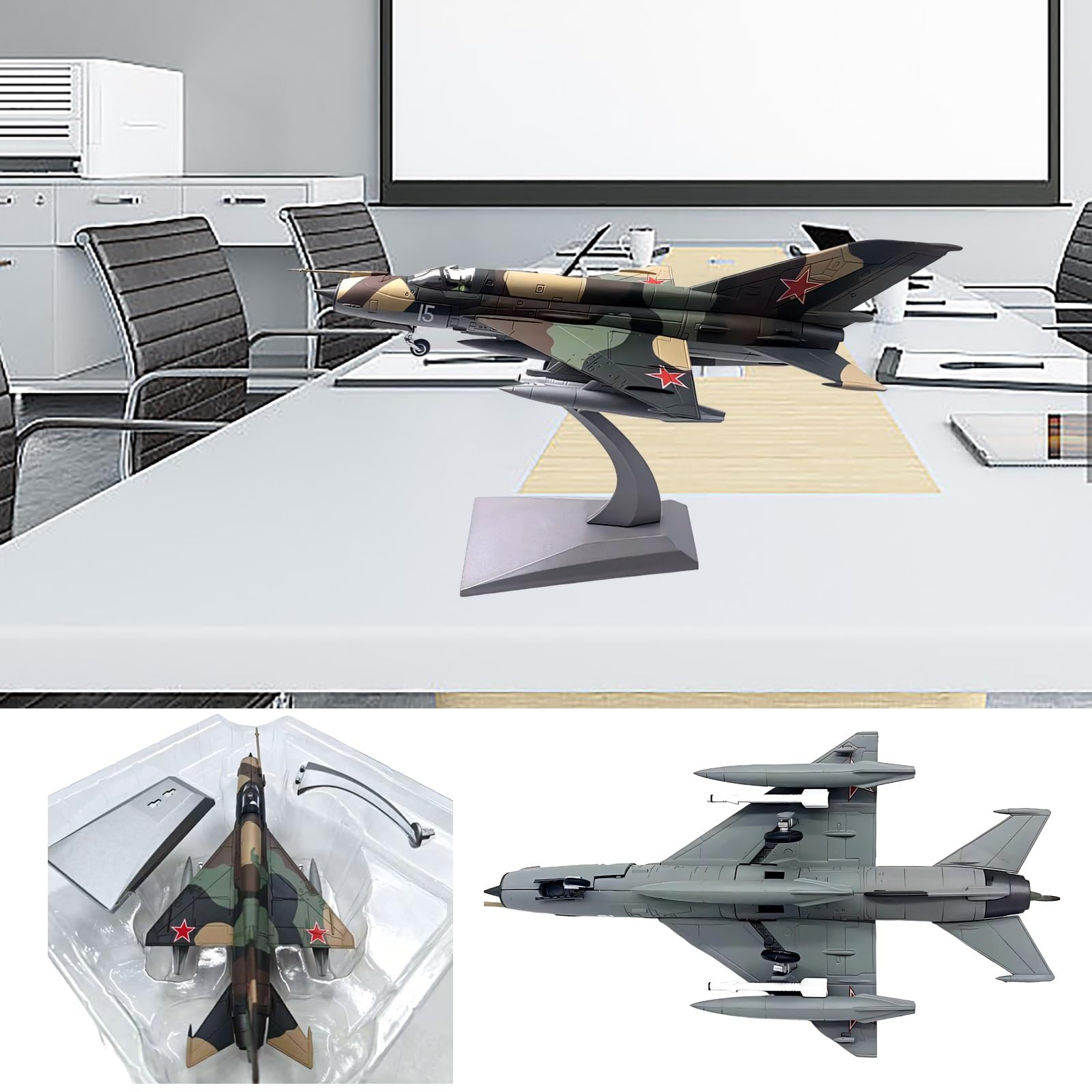 1:72 scala MIG-21 modello jet caccia modello in metallo pressofuso in lega di aerei militari ricognizione display collezione, arredamento for casa/ufficio, regalo for gli appassionati