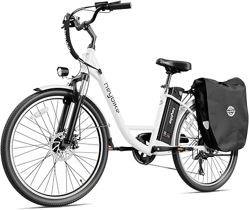 Heybike Cityscape - Bicicleta eléctrica de 350 W bicicleta eléctrica City Cruiser de hasta 40 millas batería extraíble Shimano de 7 velocidades y