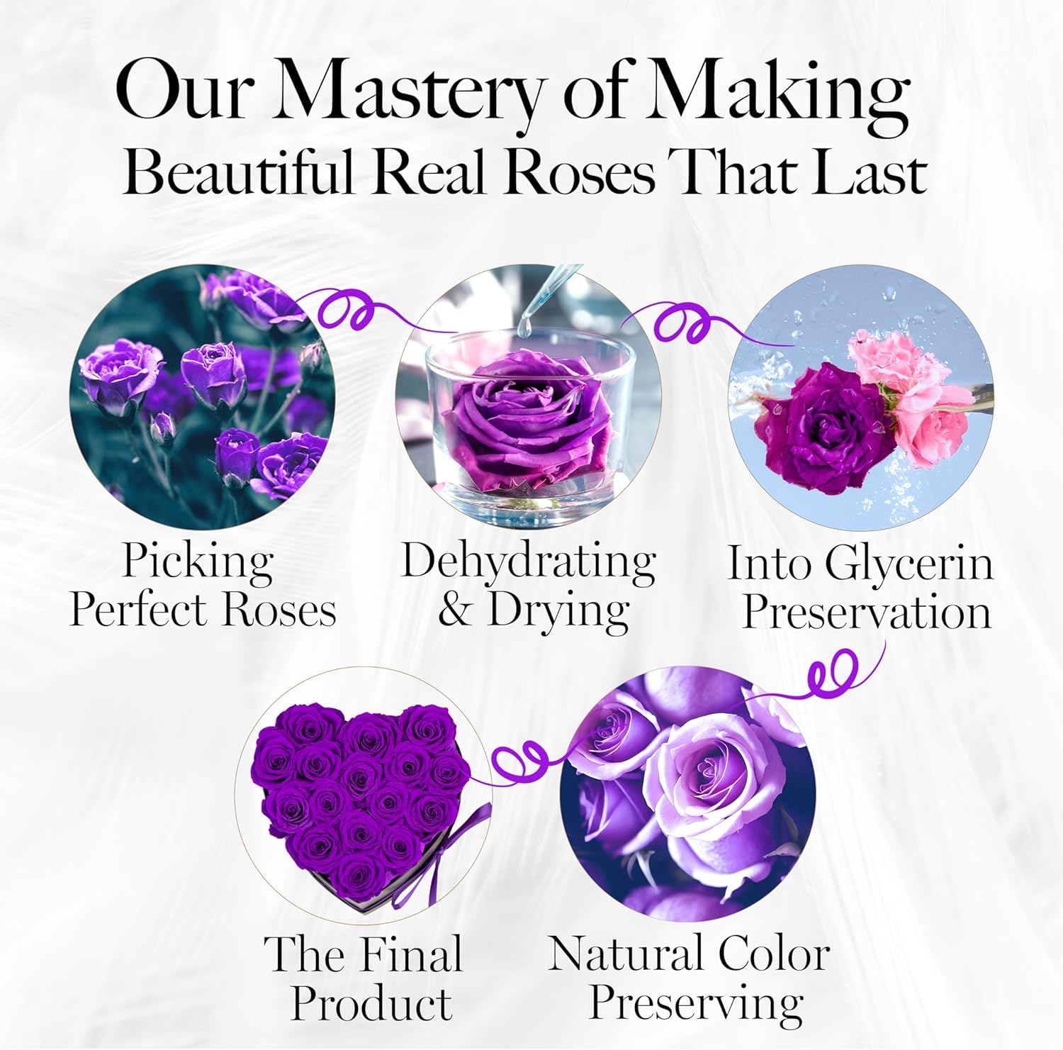 Scatola di rosa conservata, 16-18 rose vere fiori eterni con scatola a forma di cuore, rosa eterna per ultime 3-5 anni per la mamma San Valentino decorazioni per feste di compleanno (rosa
