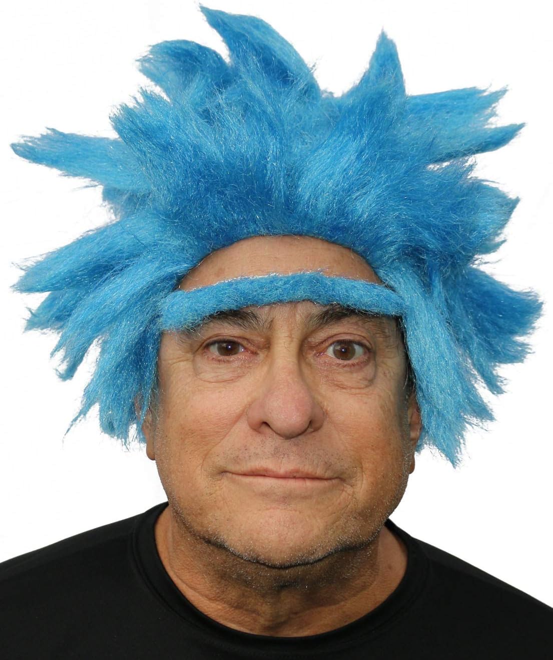 Amazon.com: Rick Wig Blue Spiky Adult Wig and Eyebrow Costume Goku ...