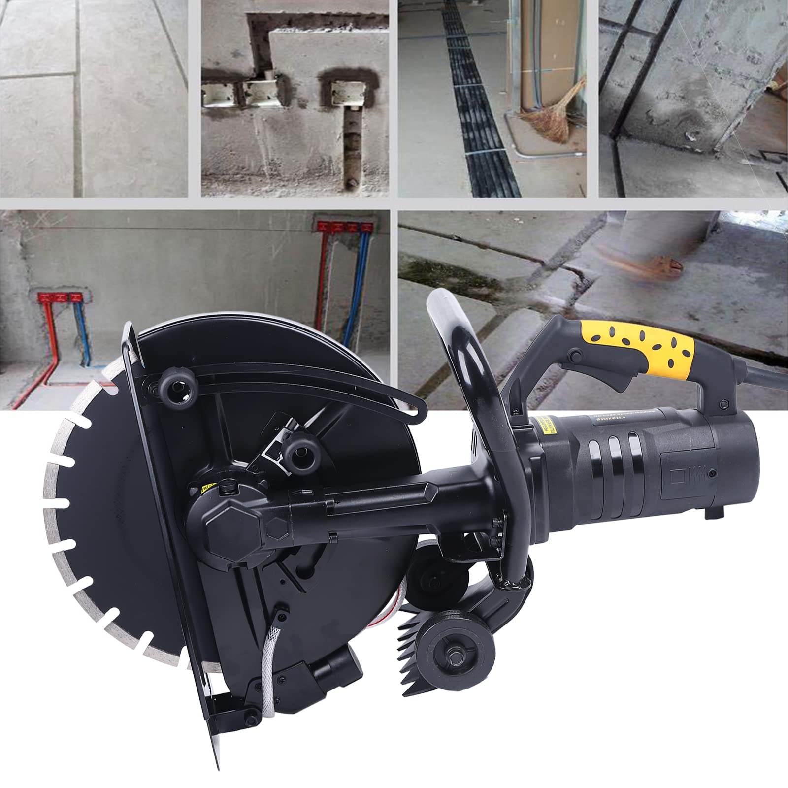Troncatrice per pietra, 2800 W, 4600 rpm, taglierina per calcestruzzo, 350 mm, con tubo da 5 m, per pietra, cemento e ceramica