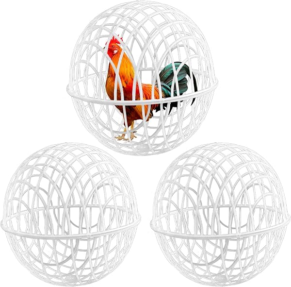 3 Pieces Movable Chicken Coop Ball, Rolling Chicken Coop Balls, Safe Walking Net, Poultry Care Supplies, Orb Ball Cage for Pigeons, Rabbits, Ducks, Vegetable Protection - 1