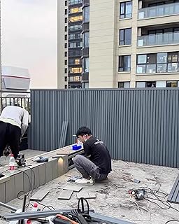 Metal Outdoor Privacy Screen Freestanding Patio Decor, 1 2 3 4 5 6 7 8 F...