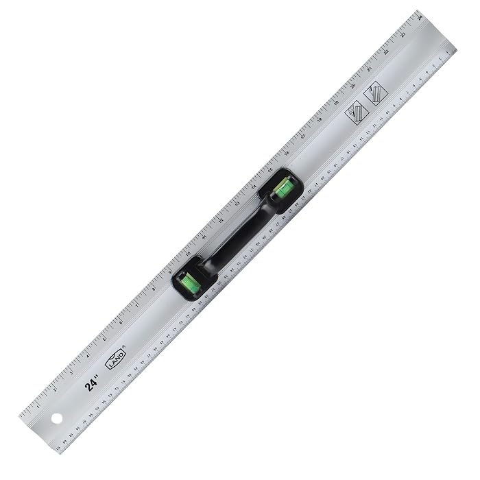 24 Inch Ruler Vertical Buy LAND Aluminum Construction Ruler - 24 Inch Ruler with Bubbles ...