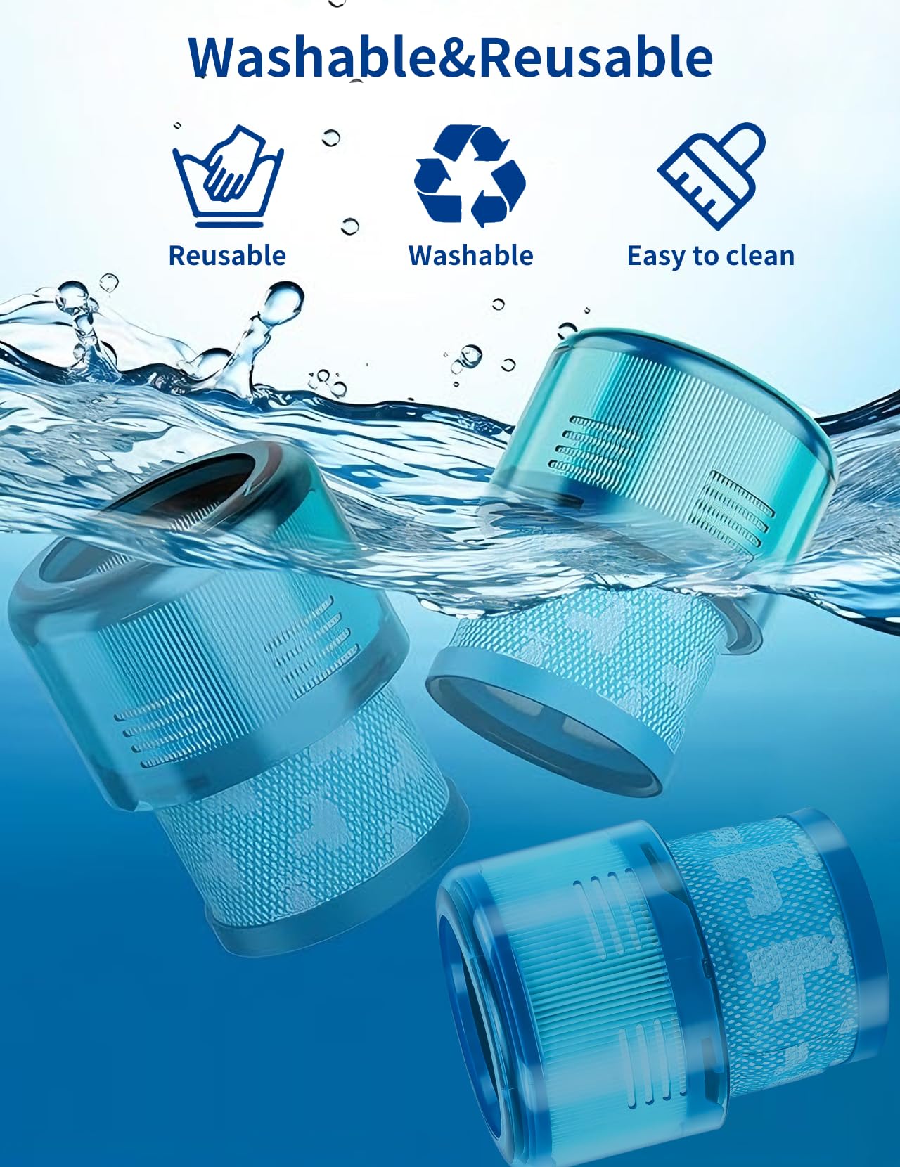 3 szt. Filtry zamienne HEPA kompatybilne z Dyson Gen5 Detect, Gen5 Outsize, modele SV23, SV24, filtr tylny do bezprzewodowego odkurzacza z narzędziem do czyszczenia
