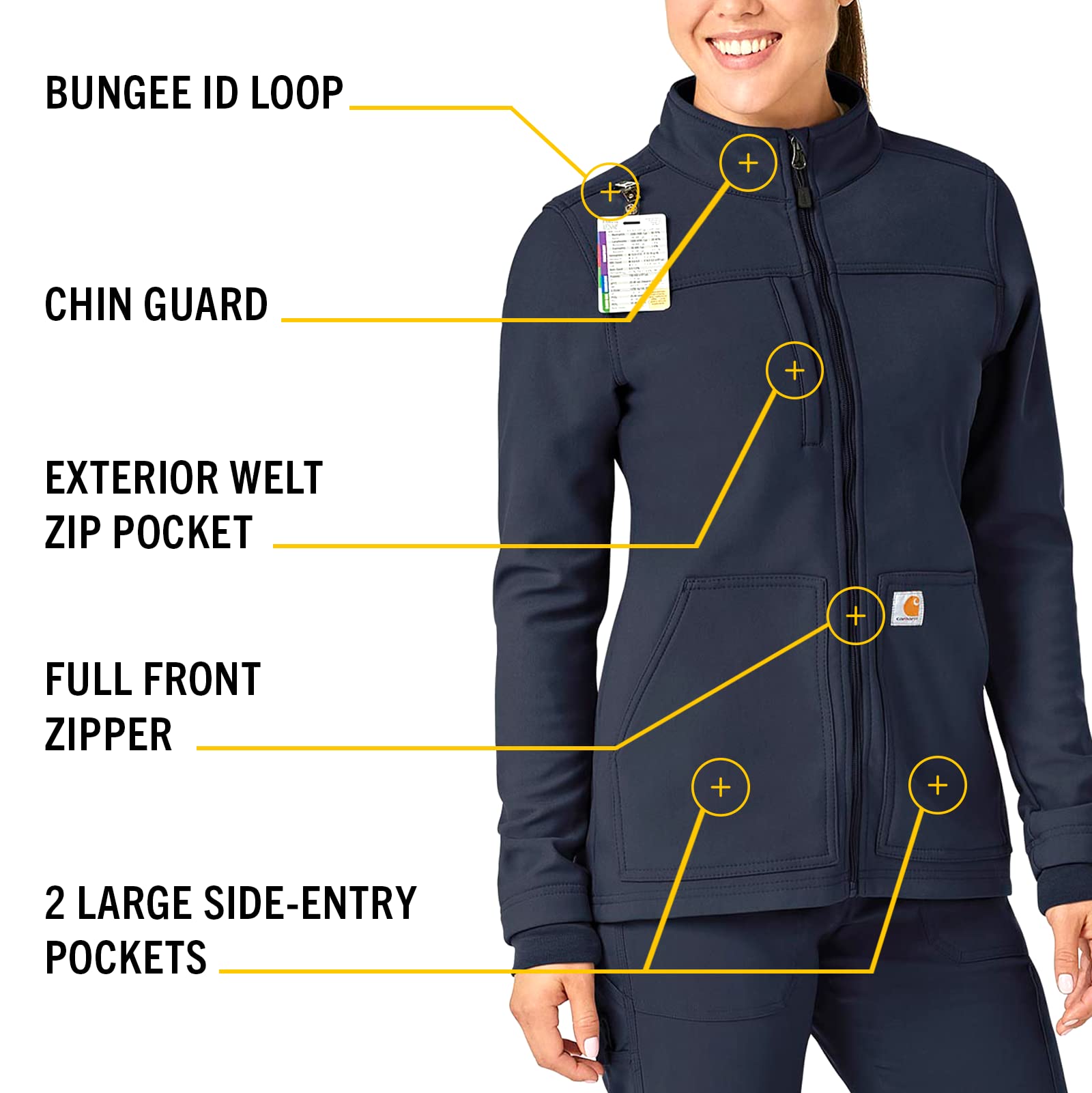 Carhartt Kurtka Kobiety Women's Carhartt Rugged Flex Modern Fit Fluid Resistant Bonded Fleece Jacket (1 w zestawie)