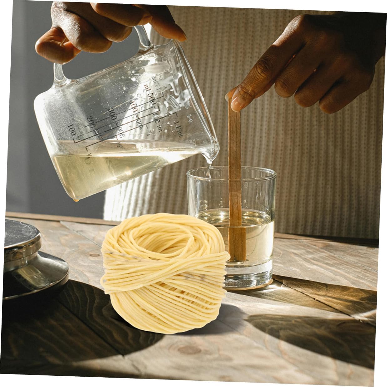 2pcs 2mm Light Color Flax Rope Candle Wicks 30m Spool for DIY Wax Candle Making and Home Use High Temperature Resistant Craft Wick