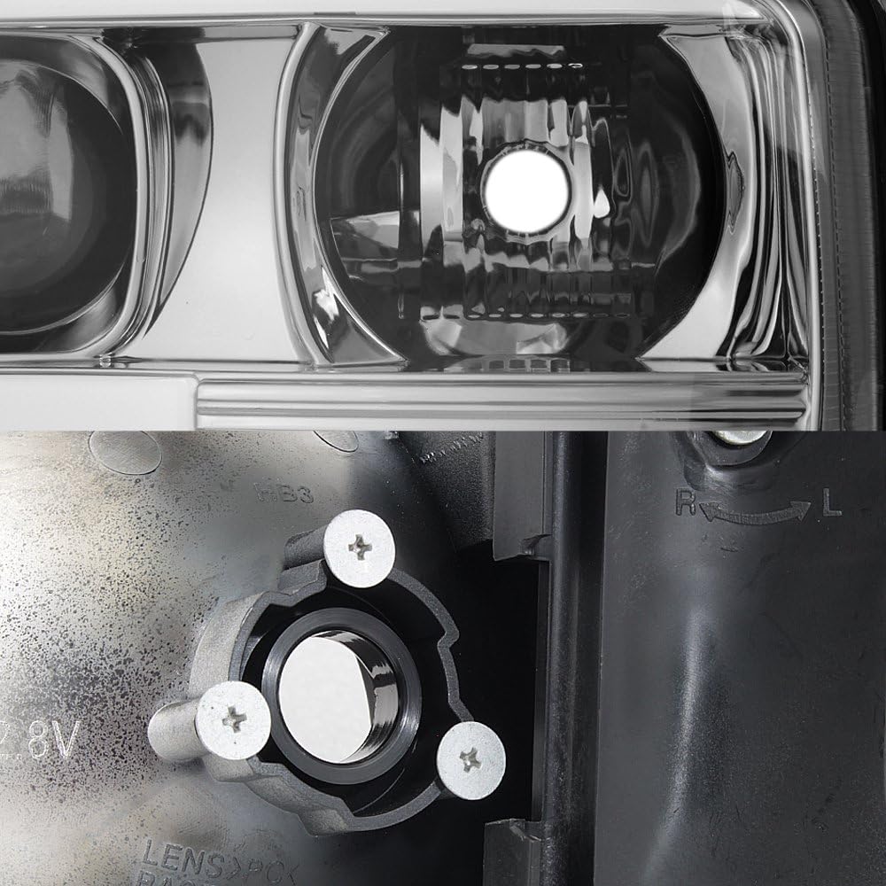 AKKON - For 1999-2006 GMC Sierra 1500 2500HD 3500 C3 Yukon XL Tube LED Projector Headlights Driver+Passenger Side Pair