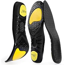 XINIFOOT Carbon Fiber Arch Support Shoe Insoles, Elastic Shock Absorbing Shoe Inserts for Men & Women, Heel Cushioning & Pain Relief for Running, Hiking, Work Boots, Athletic Footwear