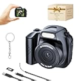 FLATIC Mini Keychain Camera –4K Mini Camera with 32GB Card & Elegant Gift Box, Mini Retro Camera for Kids & Adults, Collectible Vintage Camera Gift for Travel Camp Snap, Birthdays & Stocking Stuff