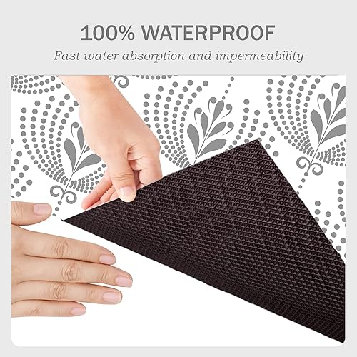 Miniatura 9 de Tapete para debajo del fregadero, 24 x 36 pulgadas, duradero e impermeable, tapetes prémium para proteger los gabinetes de cocina y baño, absorbente