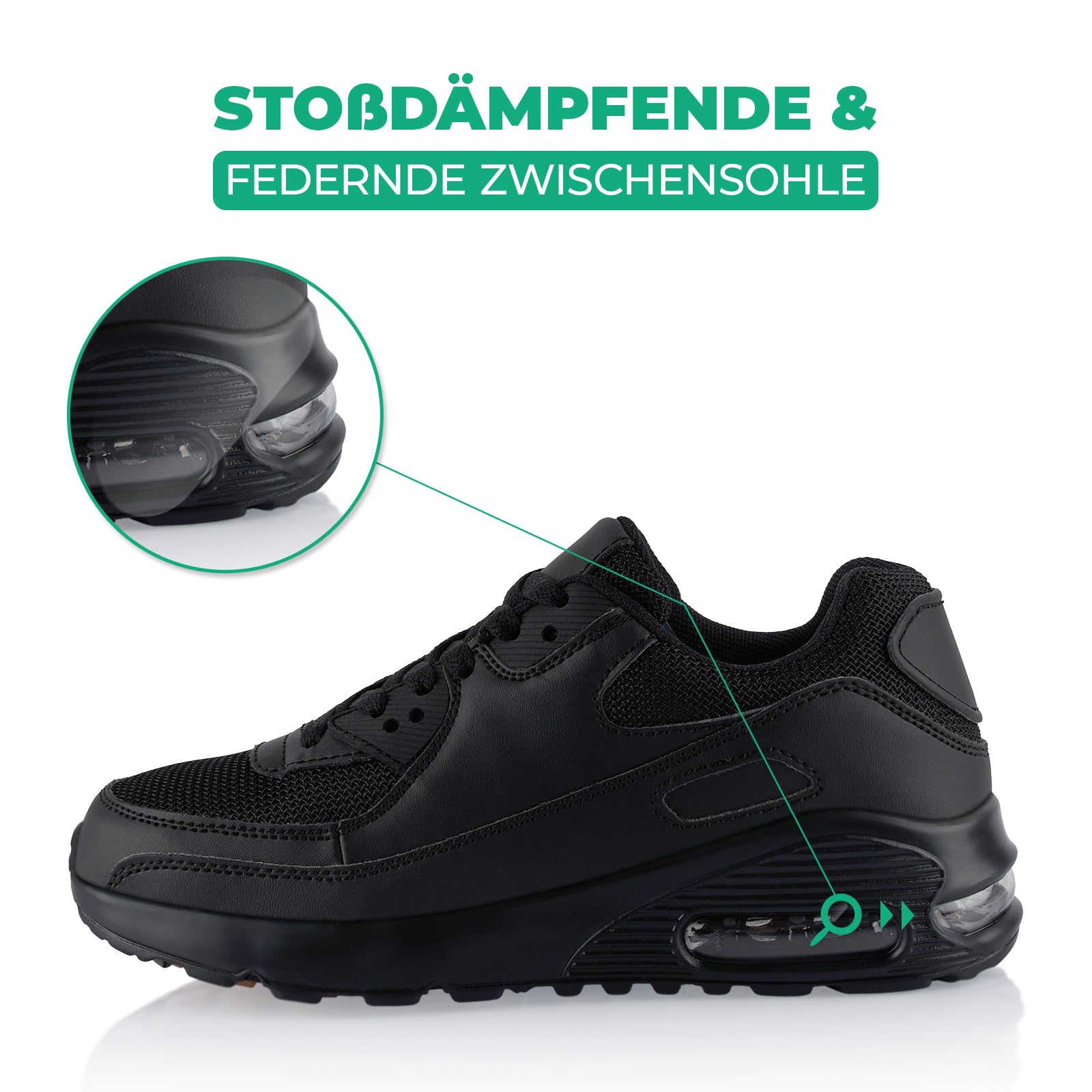 Fusskleidung® Damen Herren Sportschuhe Dämpfung Sneaker leichte Laufschuhe