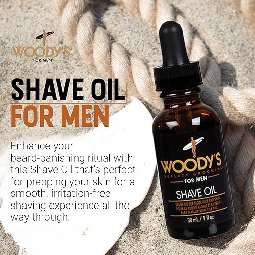 Miniatura 2 de Woody's Aceite de afeitado, pre-afeitado, aceite base para hombre, paquete de 1
