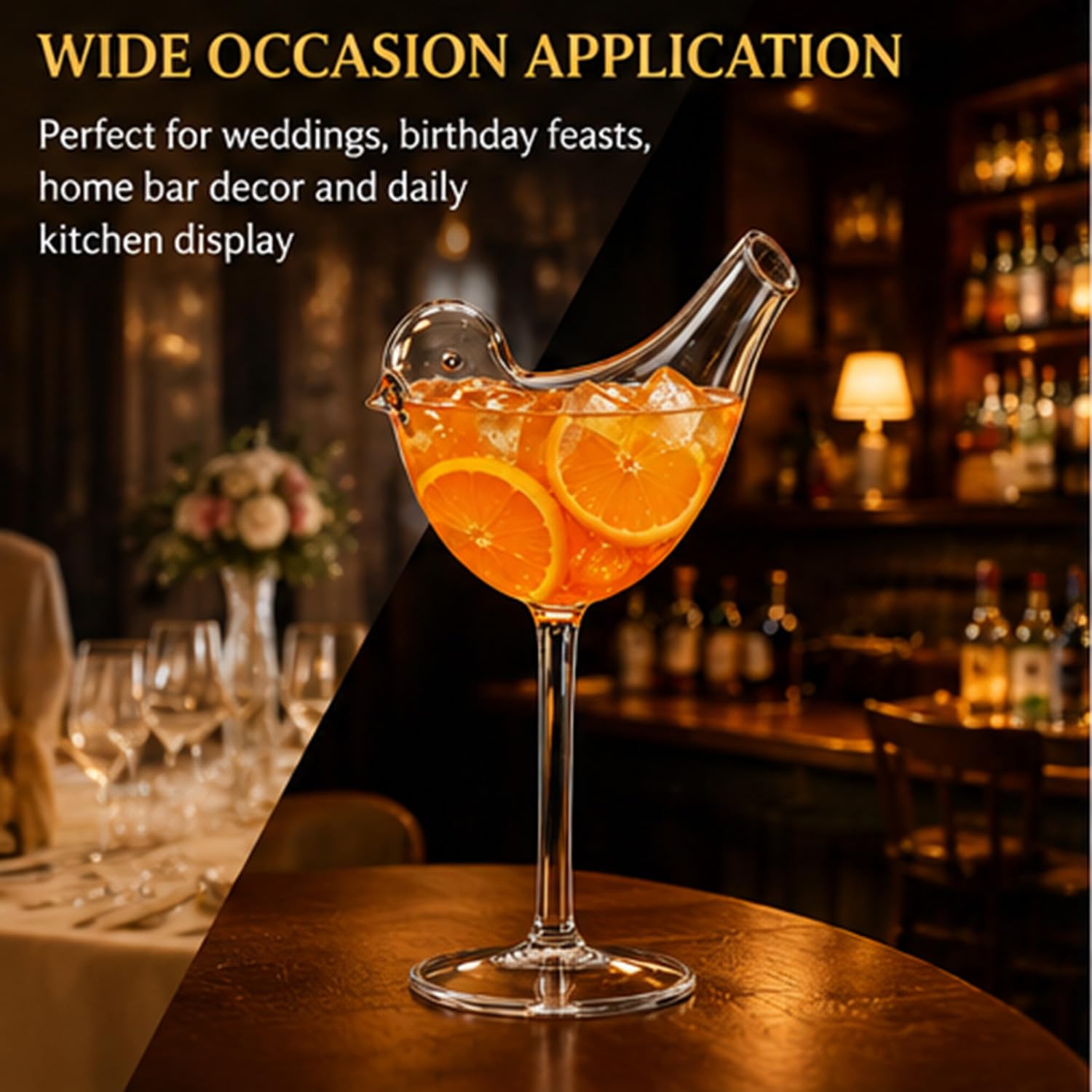 Bird Shaped Cocktail Glasses – 2026 New Unique Creative Wine Glass for Champagne, Mixed Drinks – Party, Wedding, Home Decor (6)