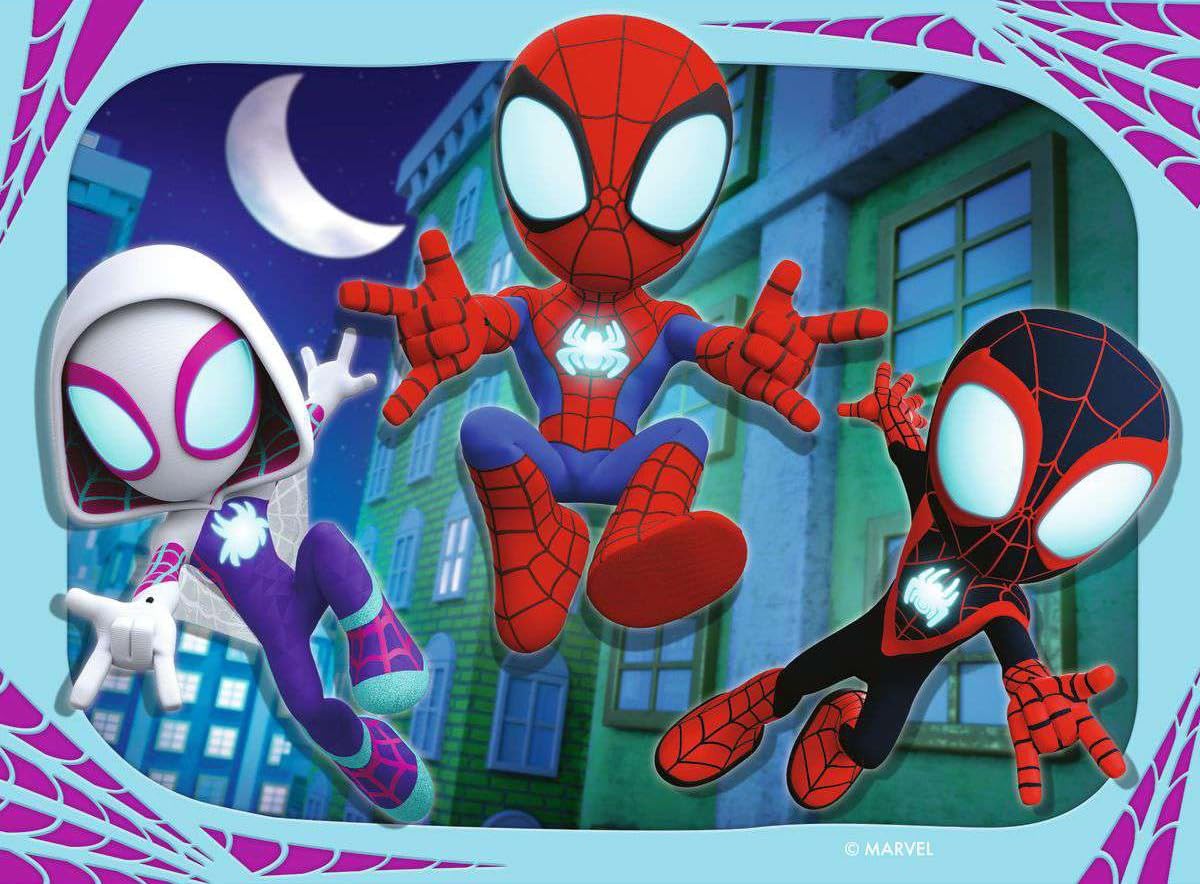 Ravensburger - Spidey and His Amazing Friends Marvel Puzzle Set, 4 Puzzles (12, 16, 20, 24 Pieces), Children's Puzzle for 3+ Years, 70x50cm