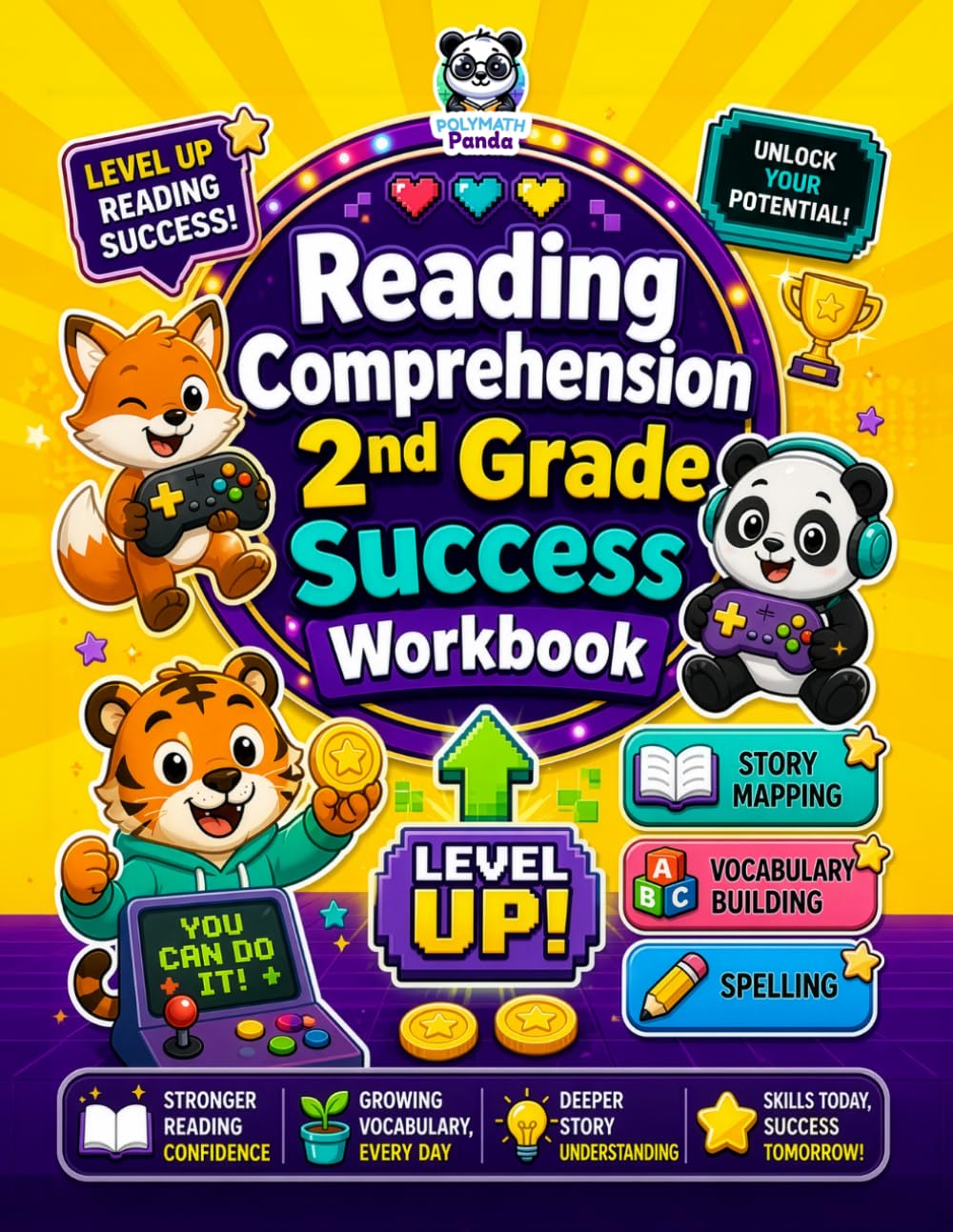 Reading Comprehension 2nd Grade Success Workbook: Story Mapping, Spelling, Weekly Vocabulary Building | Critical Thinking Exercises for Summer, ... Reading Comprehension Activity Workbooks)