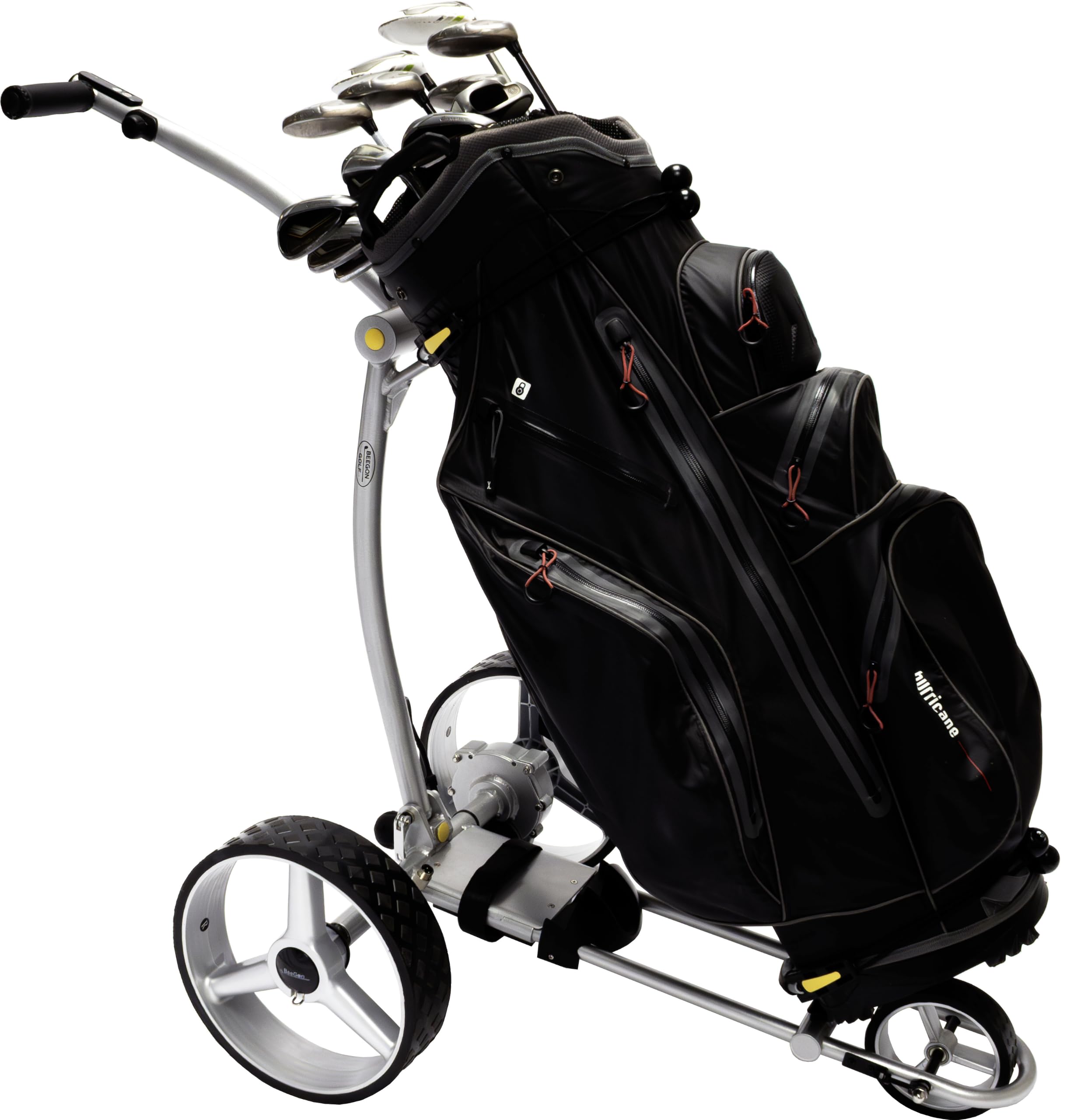 BeeGon Golf Elektro-Golftrolley GT-X400 Pro Silber mit 33Ah Blei-Akku