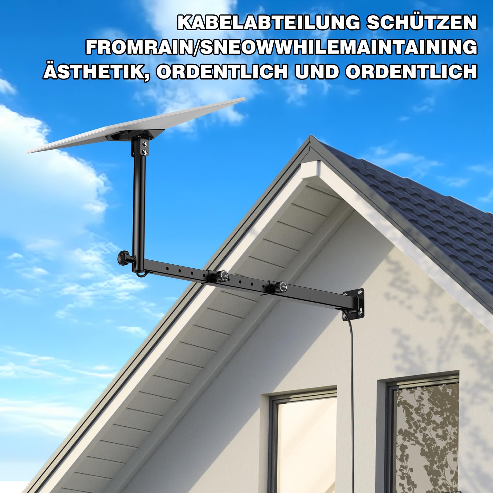 IMAYCC Starlink Gen 3 Mount,360 ° Regolabile Scalabile Braccio Lungo Supporto Starlink Gen 3 Kit Di Montaggio Starlink V3 Pole Mount con Adattatore per tubo Starlink Gen 3 per Internet Starlink