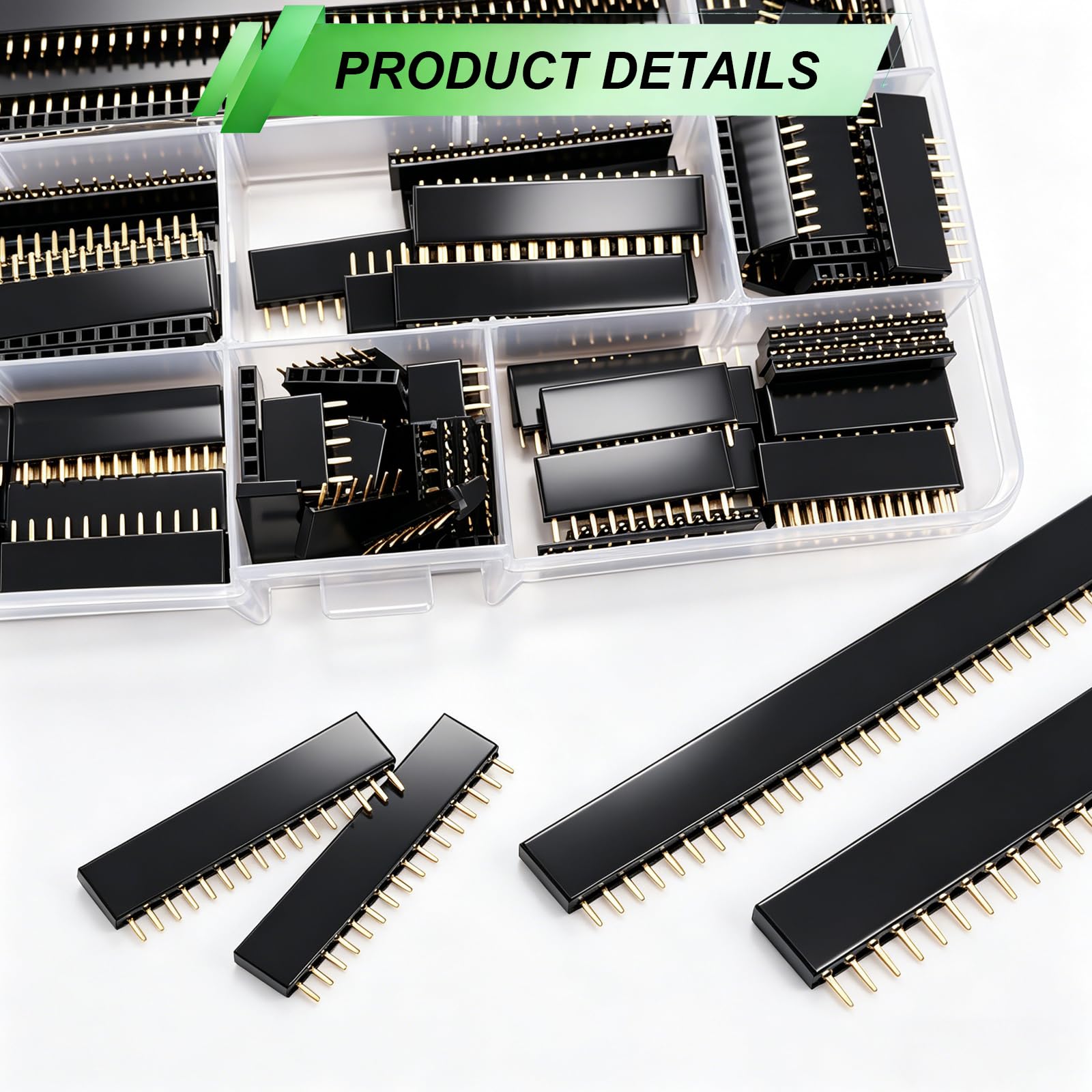 Amazon.co.jp: Ruibapa 104個 2.54mm オスとメス ピンヘッダー