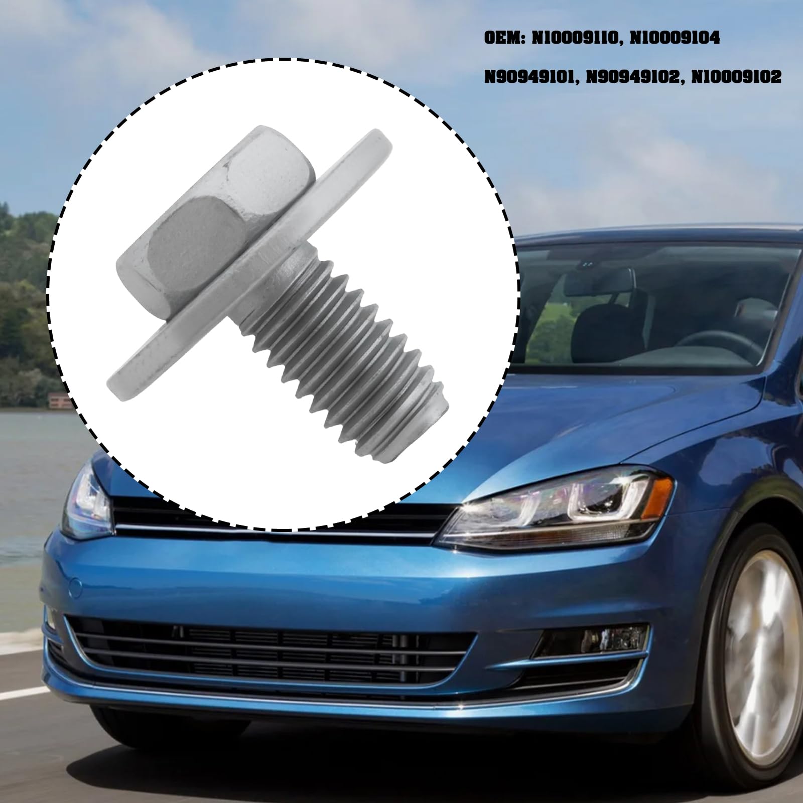 Briny River 10x Fixed Washer Bolt M6x18x16 mm N10009110 N10009102 Compatible With Volkswagen - Image 2