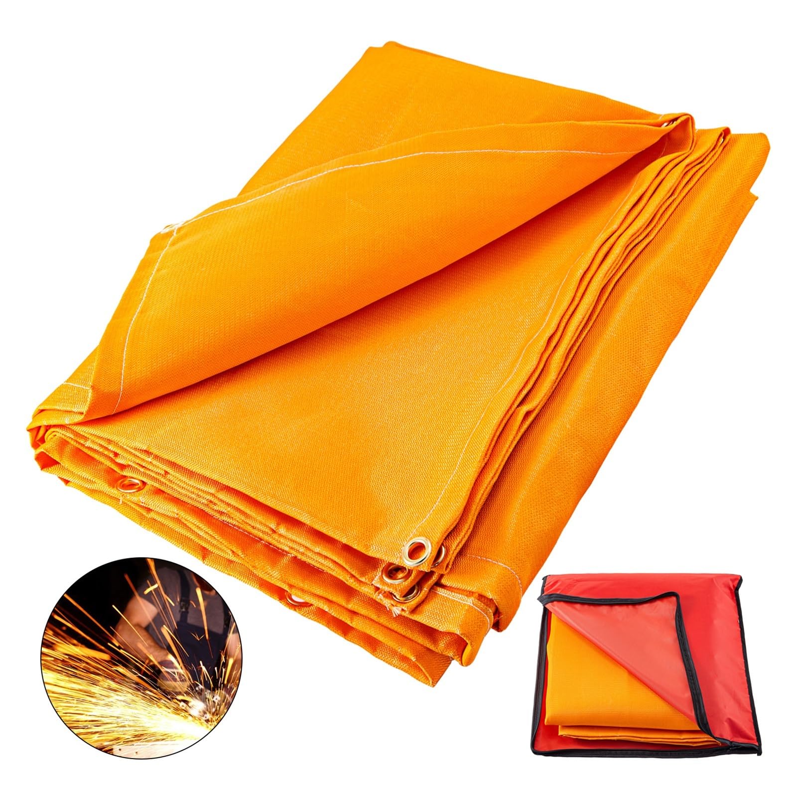 Mandil de Soldador, Manta de fibra de vidrio a prueba de fuego for soldar, equipo de protección de seguridad ignífugo de supervivencia de emergencia, 6x10 pies, 8x10 pies, 10x10 pies(1.2m*1.8m)