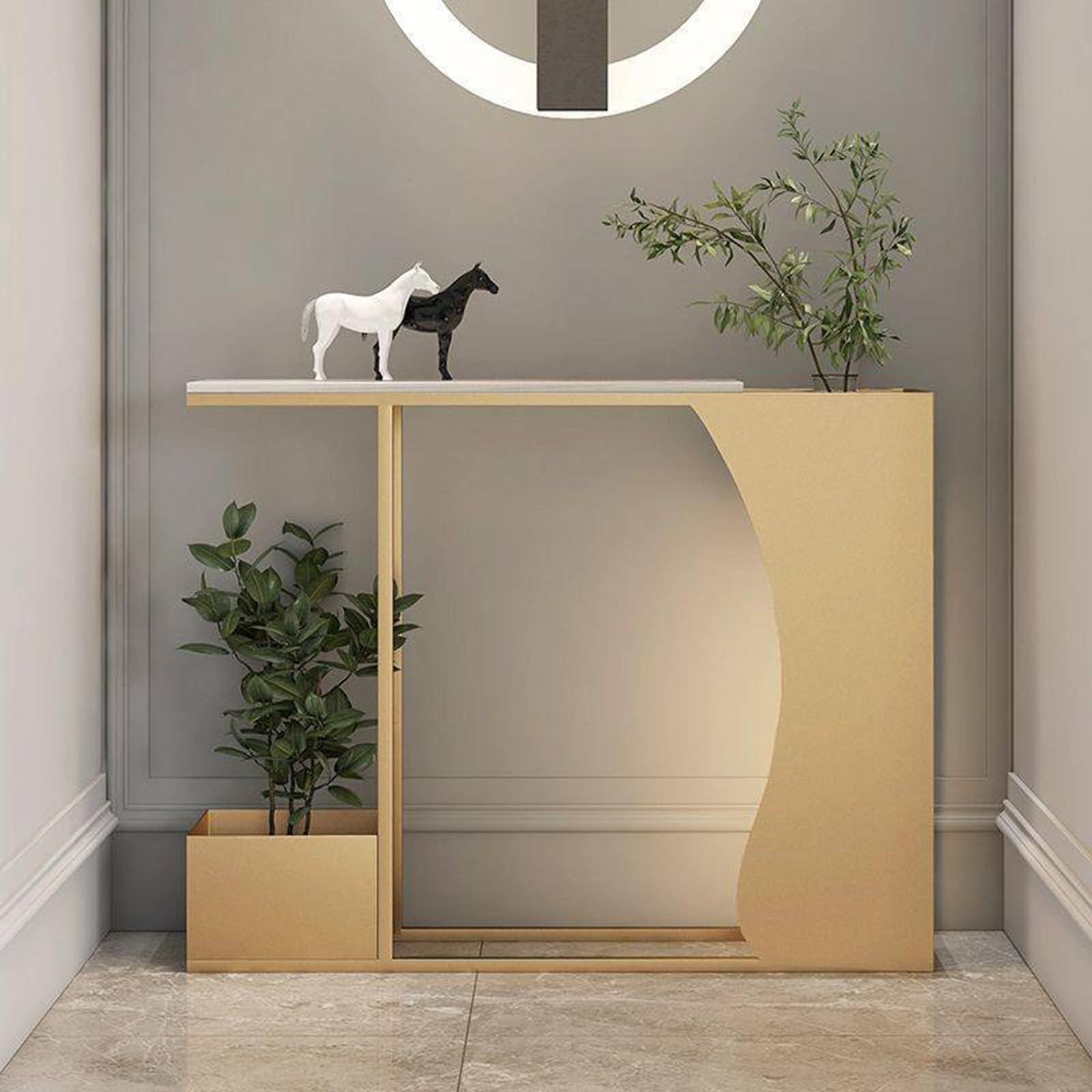 Mesa consola entrada estrecha para solucionar la falta de espacio en el recibidor