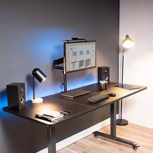 Miniatura 8 de VIVO Soporte de estante para monitor VESA de 13 pulgadas, soporta dispositivos multimedia, altavoces, enrutadores y más, se adapta a VESA 2.953 in,