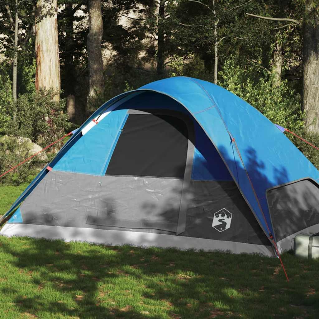 Genérico Tienda de campaña Familiar iglú 6 Personas Impermeable Azul,Deportes,Actividades al Aire Libre,Camping y Senderismo,Tiendas de campaña-94552