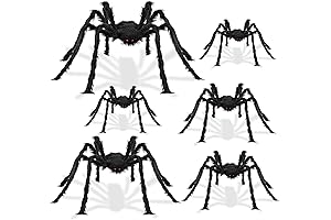 HBlife Giant Realistic Hairy Spider Set: Perfect for Spine-Tingling Halloween Decorations