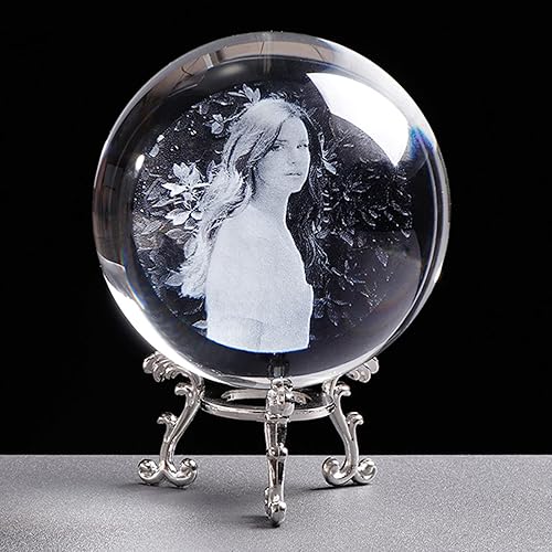 Miniatura 4 de Bola de fotos de cristal personalizada, bola de cristal con foto personalizada, accesorios de decoración del hogar, esfera de cristal para fotos de