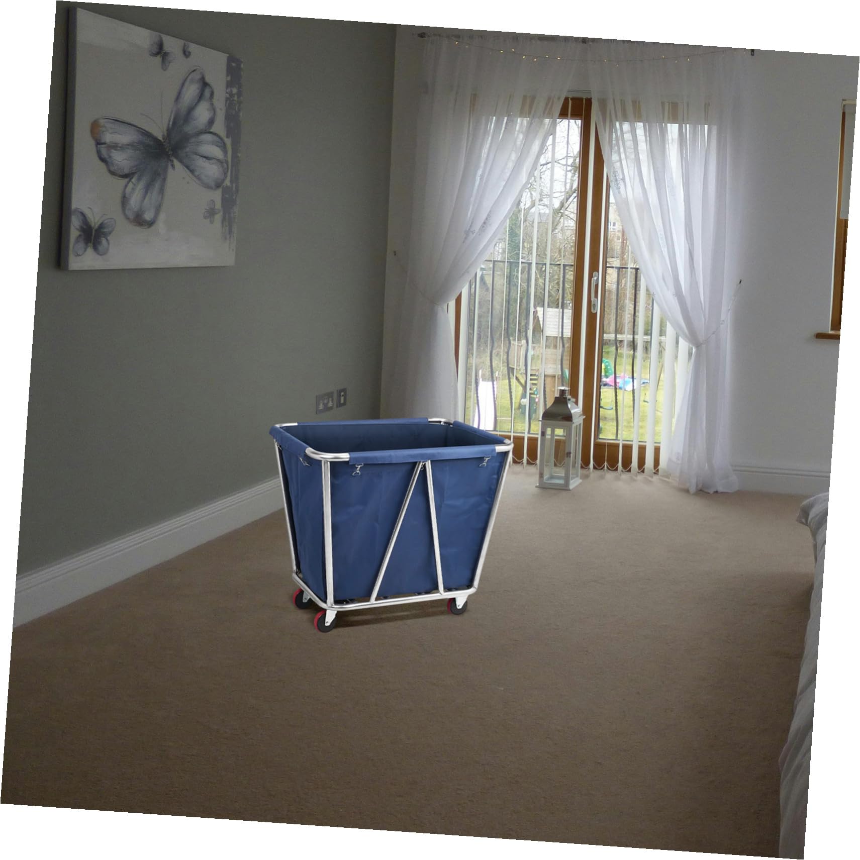 Bolsa Organizadora de Oxford para Carrito de Lavandería Forro Extraíble y Repuesto Resistente Bolsa de Almacenamiento Ligera para Limpieza y Hostelería