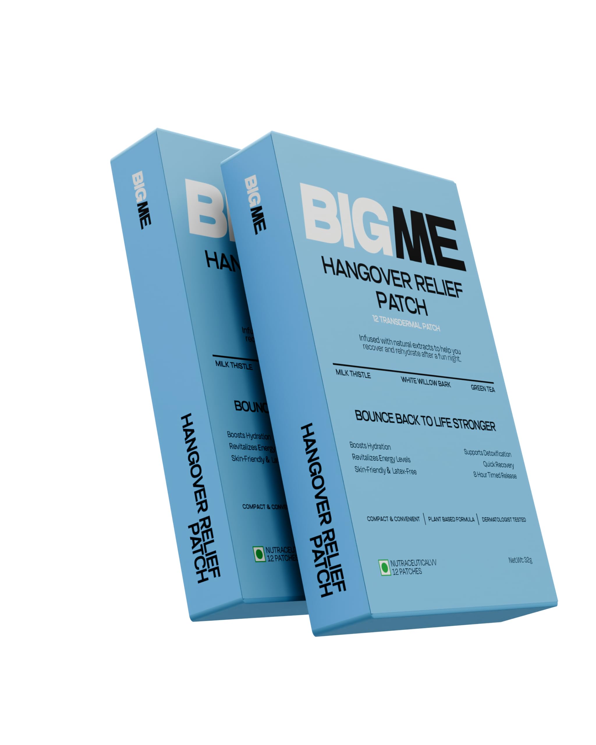 BIGME Hangover Relief Patch | Natural Morning-After Recovery Patch with DHM, Milk Thistle, NAC, Vitamin B-Complex, Vitamin C & CoQ10 | Liver Support & Energy Boost | 12 Transdermal Patches — Amazon image 7