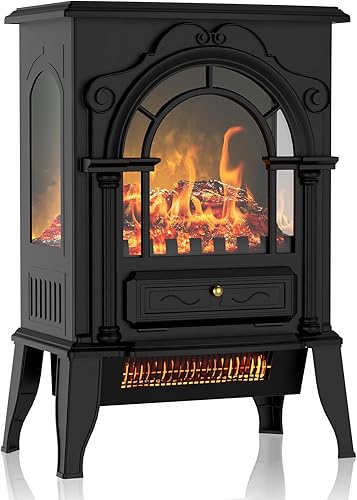 Miniatura 2 de Calentador de chimenea eléctrico independiente de 16 pulgadas, 1000W1500W