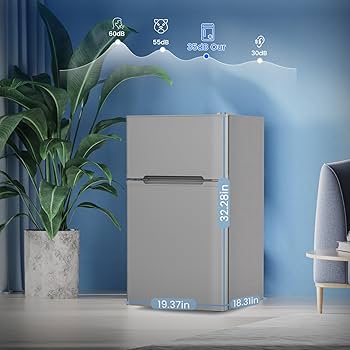 Amazon.com: Electactic 3.1 Cu.Ft Small Fridge with Freezer