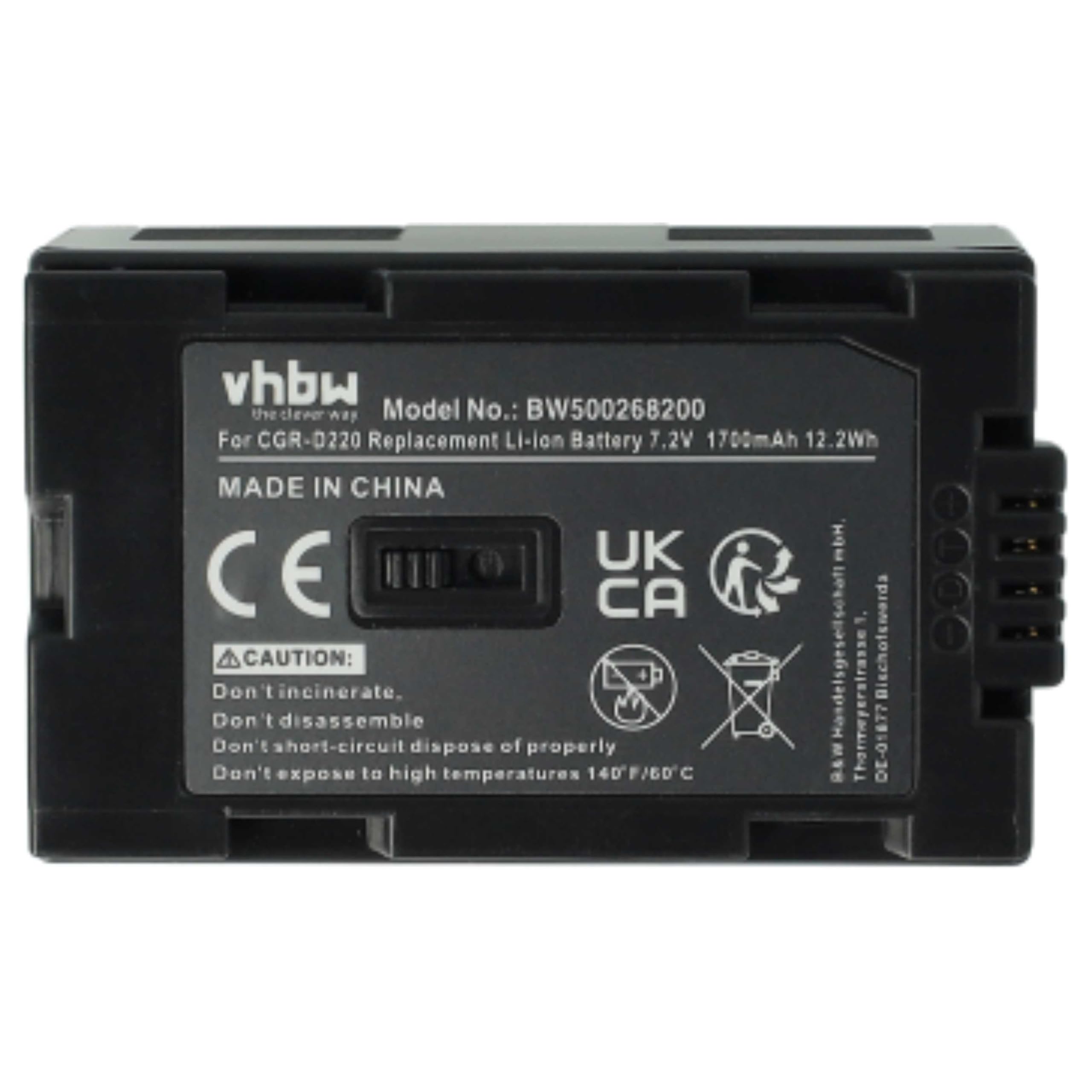 vhbw passend für Panasonic NV-DS65, NV-DS88, NV-DS8, NV-DS89, NV-DS55