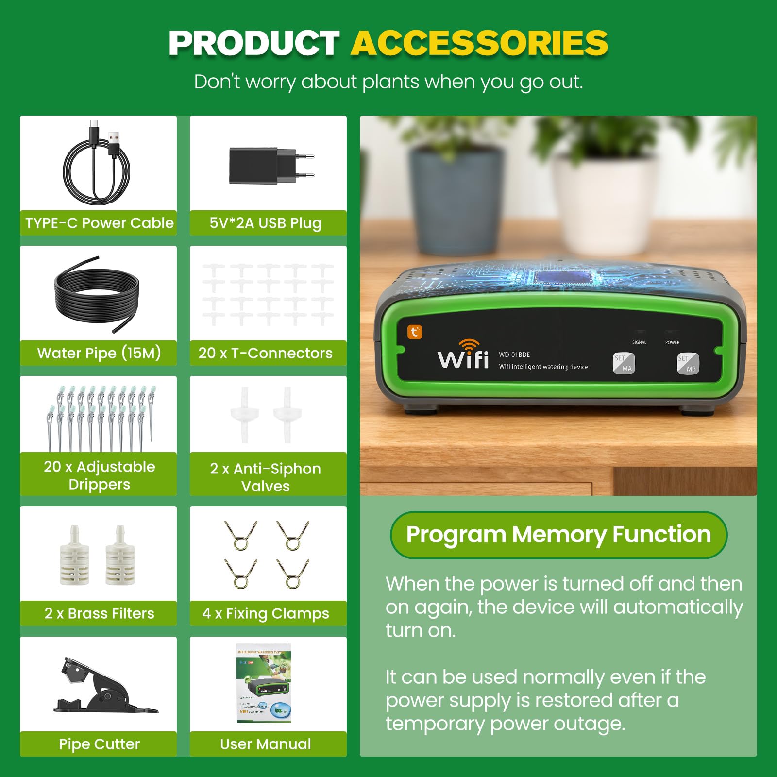 Sistema de riego wifi, riego automático para 20 plantas en maceta | Con bomba doble,Control independiente,Control de aplicaciones,Riego automático interior para balcón,Plantas en macetas