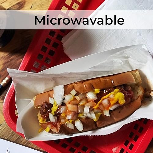 Miniatura 4 de Angel's Peel Lounge Bandeja de papel para perros calientes, bandeja desechable para servir ideal para festivales, bandejas para perros calientes,