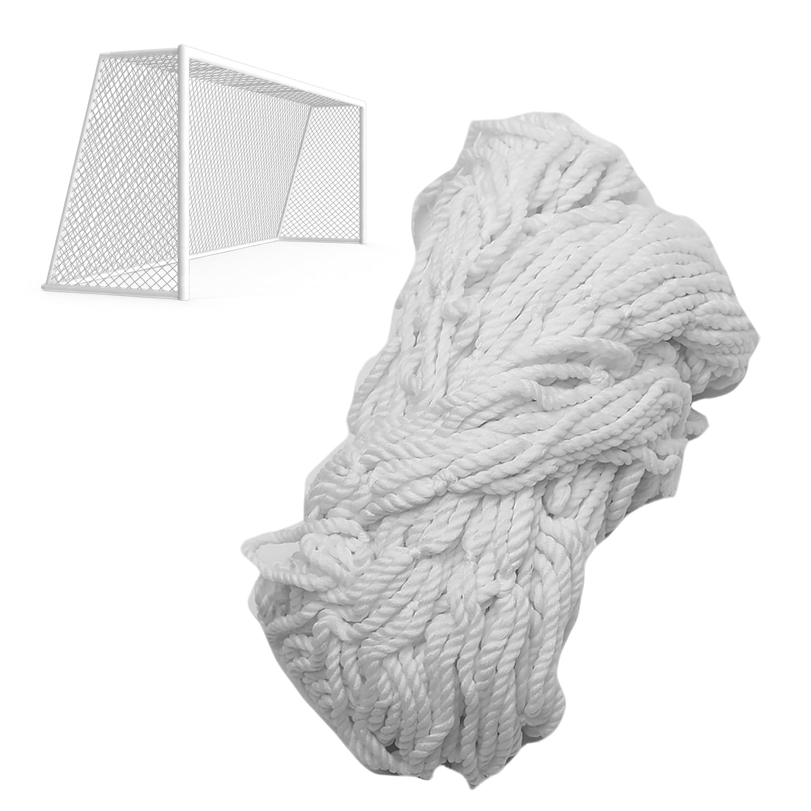 Soccer Net,24x8ft Replacement Football Net Sports Soccer Goal Post Net Replacement Sports Practice Barrier Soccer Net for Football Goal Netting for Adults and Youth Football Practice