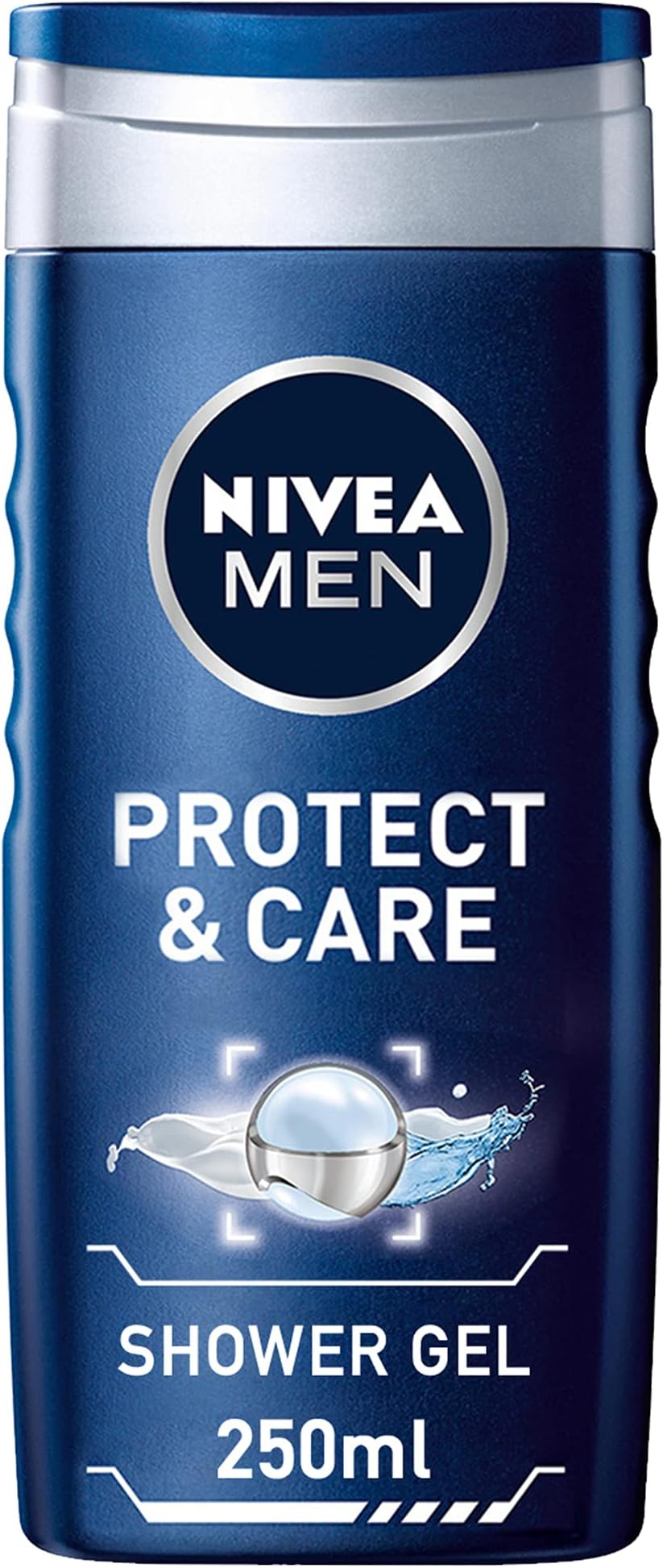 NIVEA MEN 3in1 Shower Gel Body Wash, Protect & Care Aloe Vera Masculine Scent, 250ml