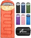 Sportneer Sleeping Bag, 3-4 Seasons Sleeping Bags for Adults Kids Warm Cold Weather Waterproof Lightweight Portable Sleeping Bag for Adults Boys Girls Camping Hiking Backpacking Outdoor Travel